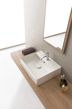 TEOREMA 2.0 - Countertop rectangular ceramic washbasin by Scarabeo Ceramiche - view 3